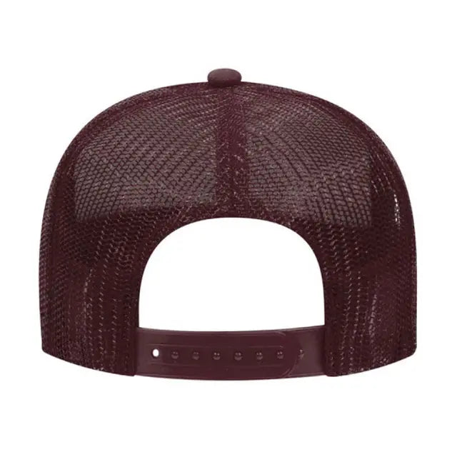 Otto Cap 5 Panel Mid Profile Mesh Back Trucker Hat