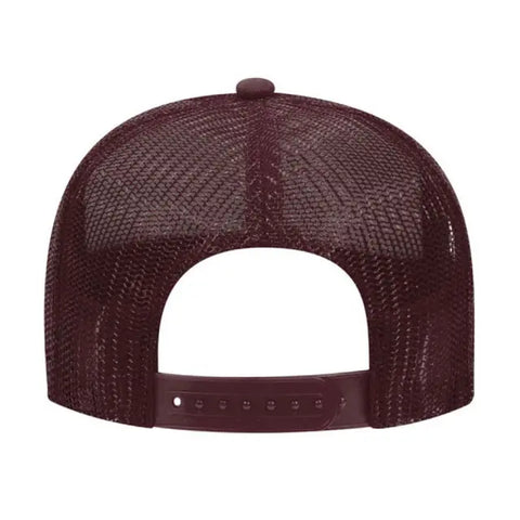 Otto Cap 5 Panel Mid Profile Mesh Back Trucker Hat