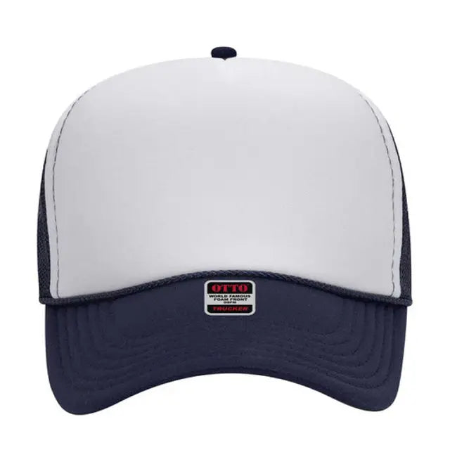 Otto Cap 5 Panel Mid Profile Mesh Back Trucker Hat