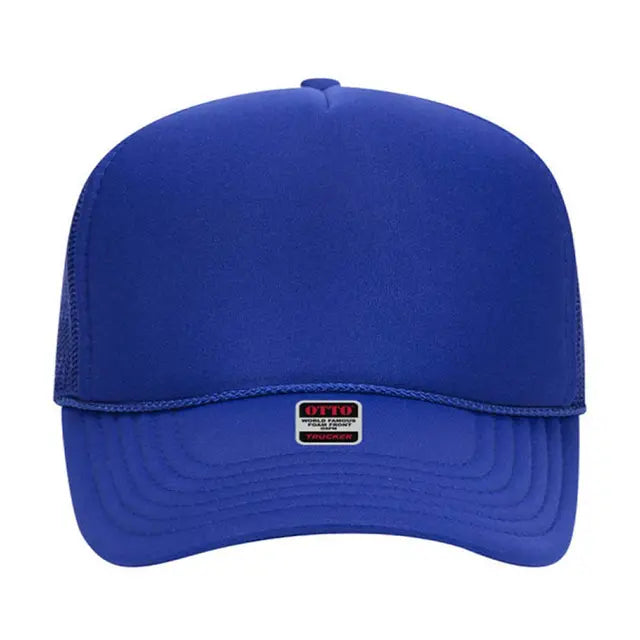 Otto Cap 5 Panel Mid Profile Mesh Back Trucker Hat