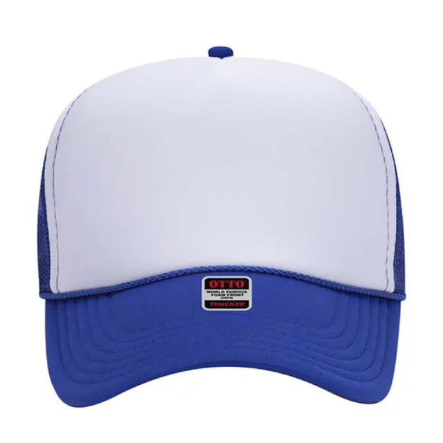 Otto Cap 5 Panel Mid Profile Mesh Back Trucker Hat