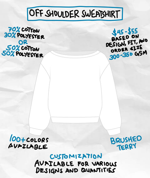 OFF-SHOULDER SWEATSHIRT