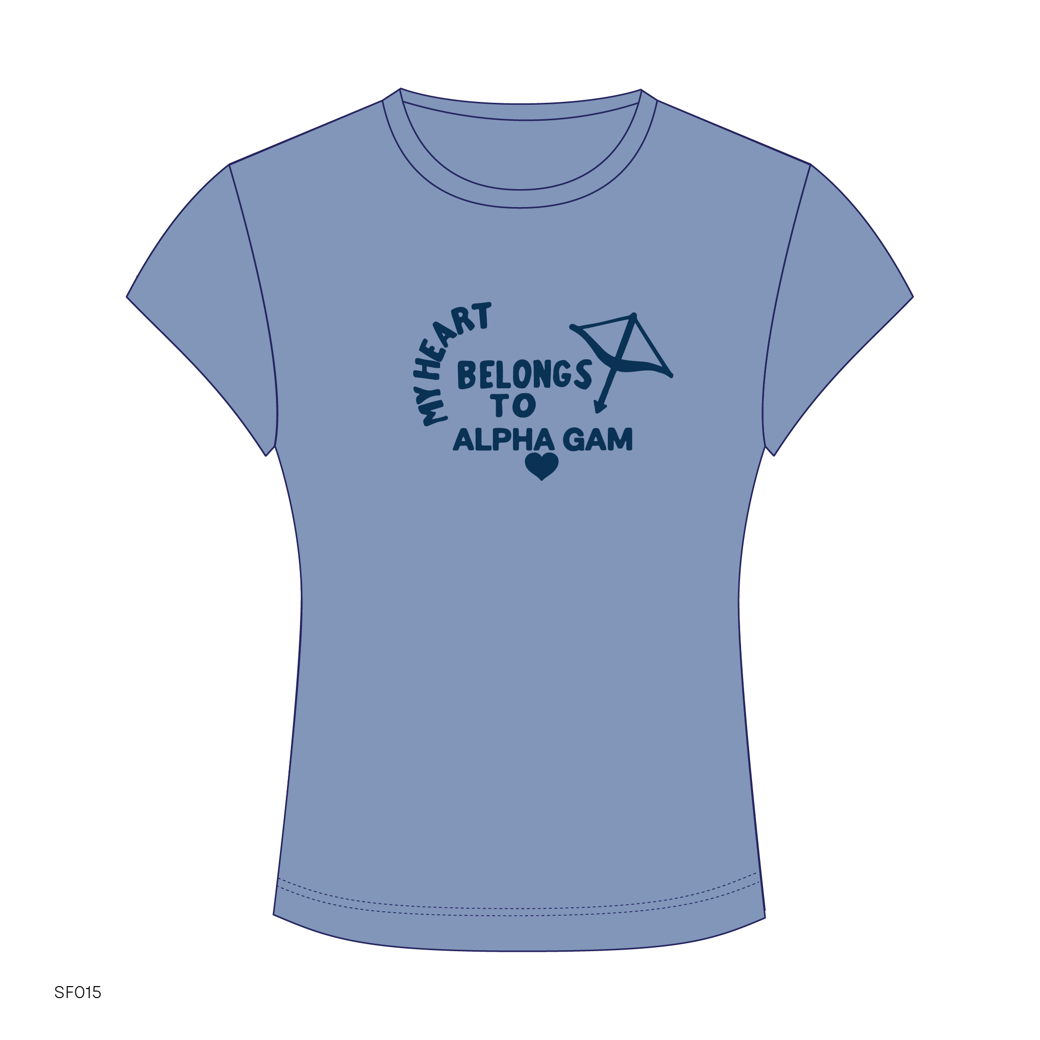 SF015 Blue Tee