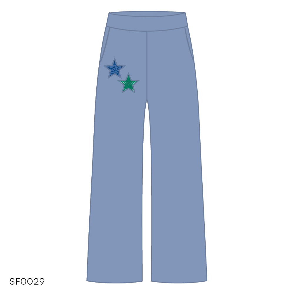 SF029 Blue White Pants