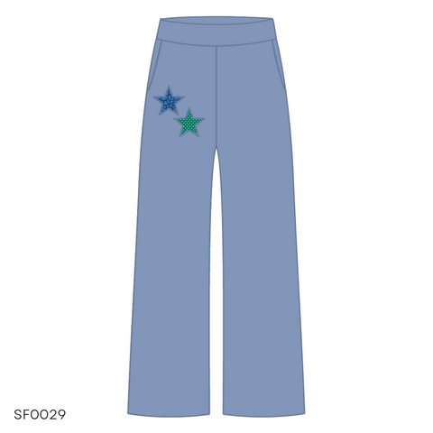 SF029 Blue White Pants