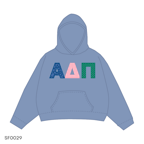 SF029 Hoodie Blue White