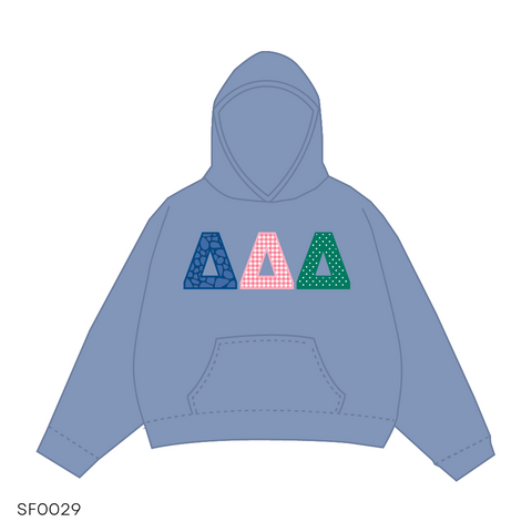 SF029 Hoodie Blue White