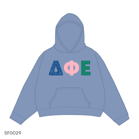 SF029 Hoodie Blue White