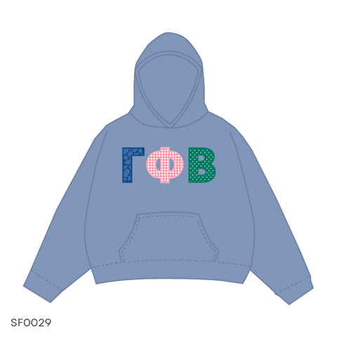 SF029 Hoodie Blue White