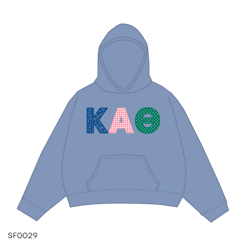 SF029 Hoodie Blue White