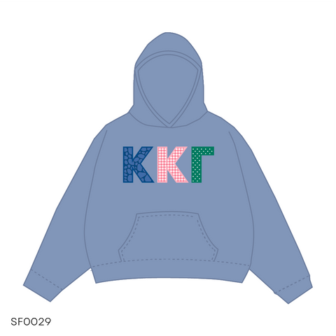 SF029 Hoodie Blue White