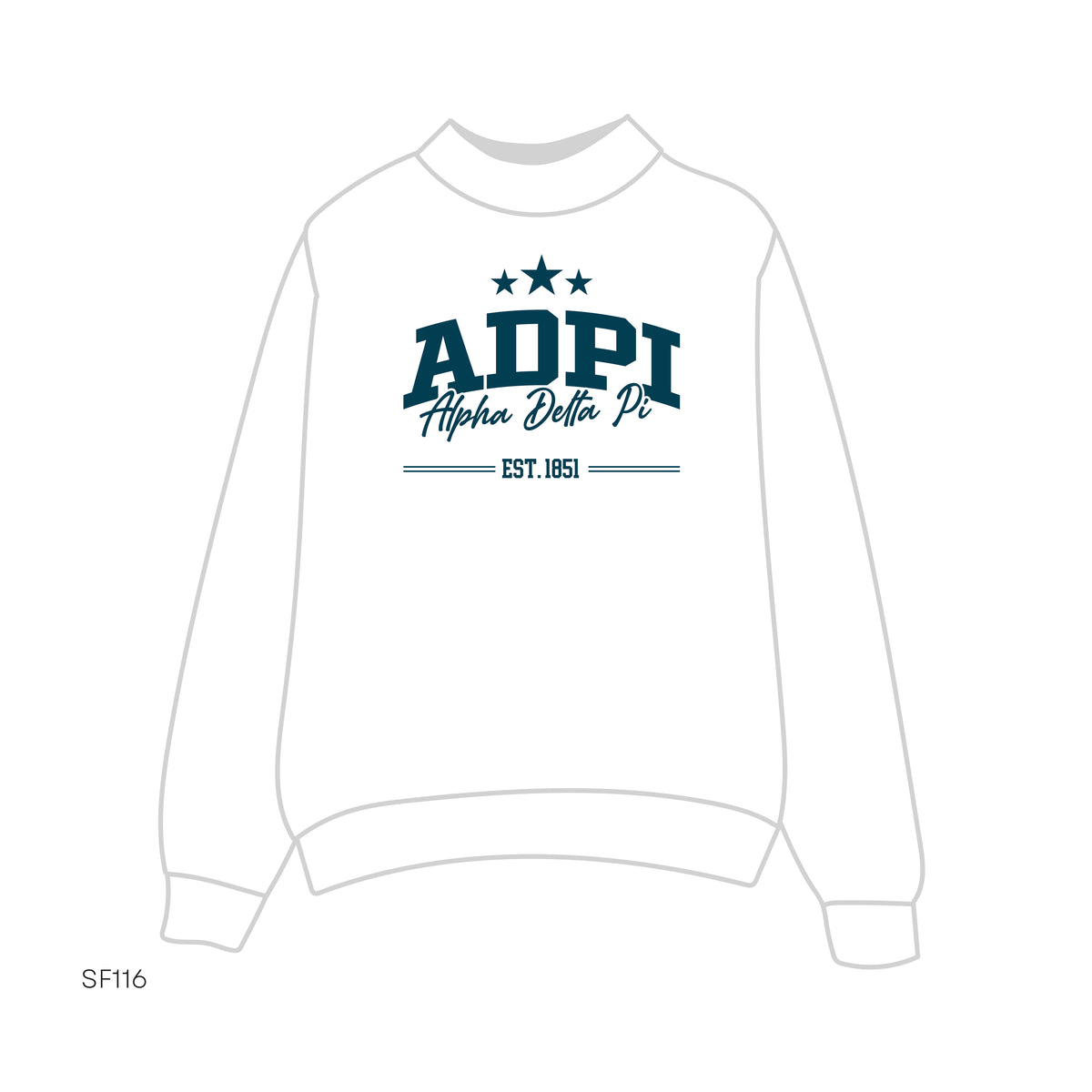 SF116 Mockneck White