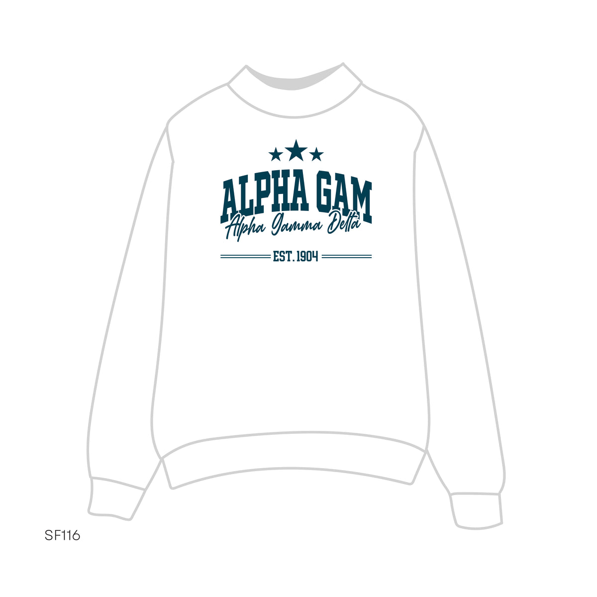 SF116 Mockneck White