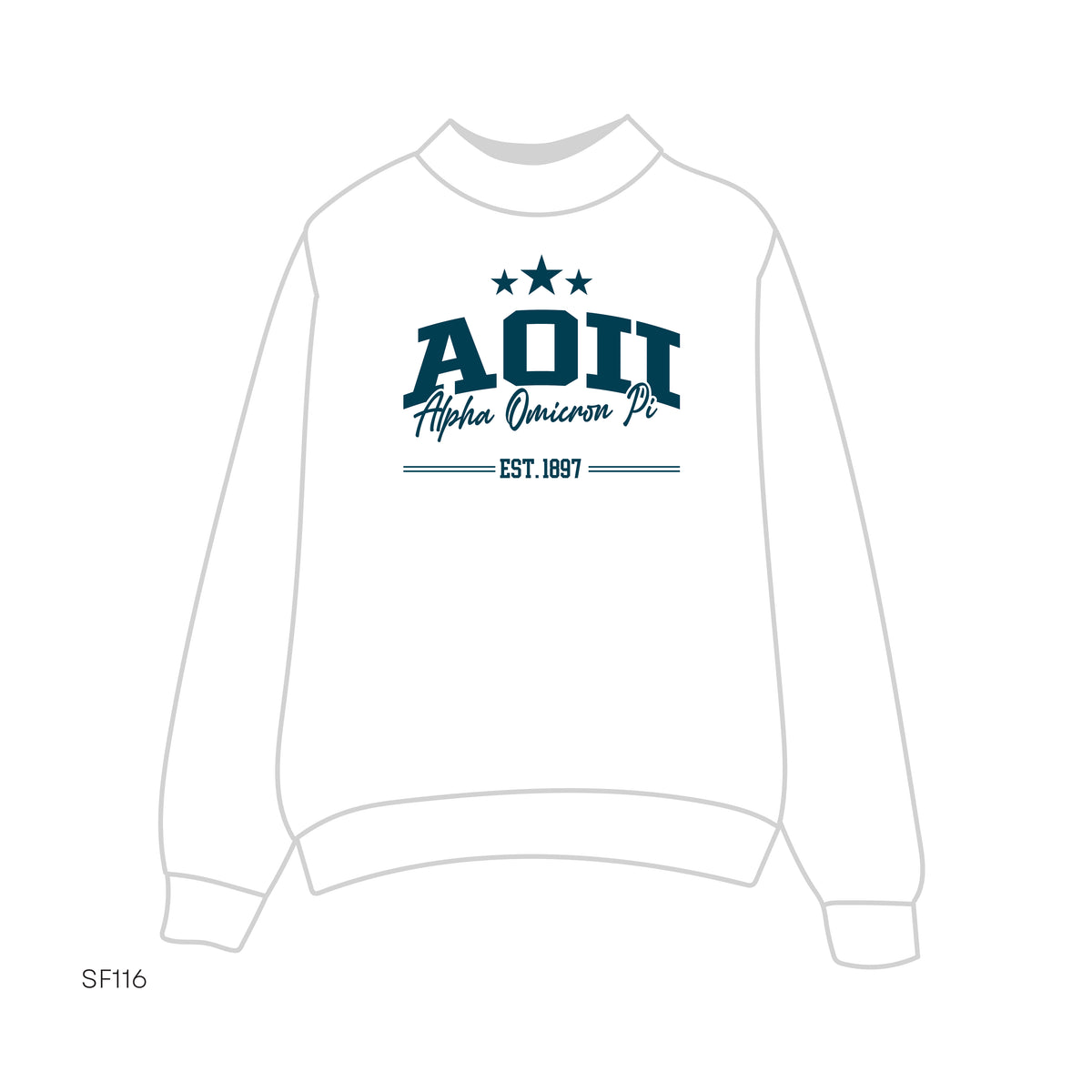 SF116 Mockneck White