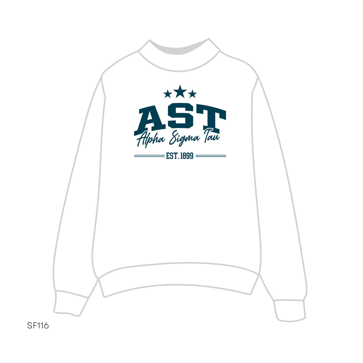 SF116 Mockneck White