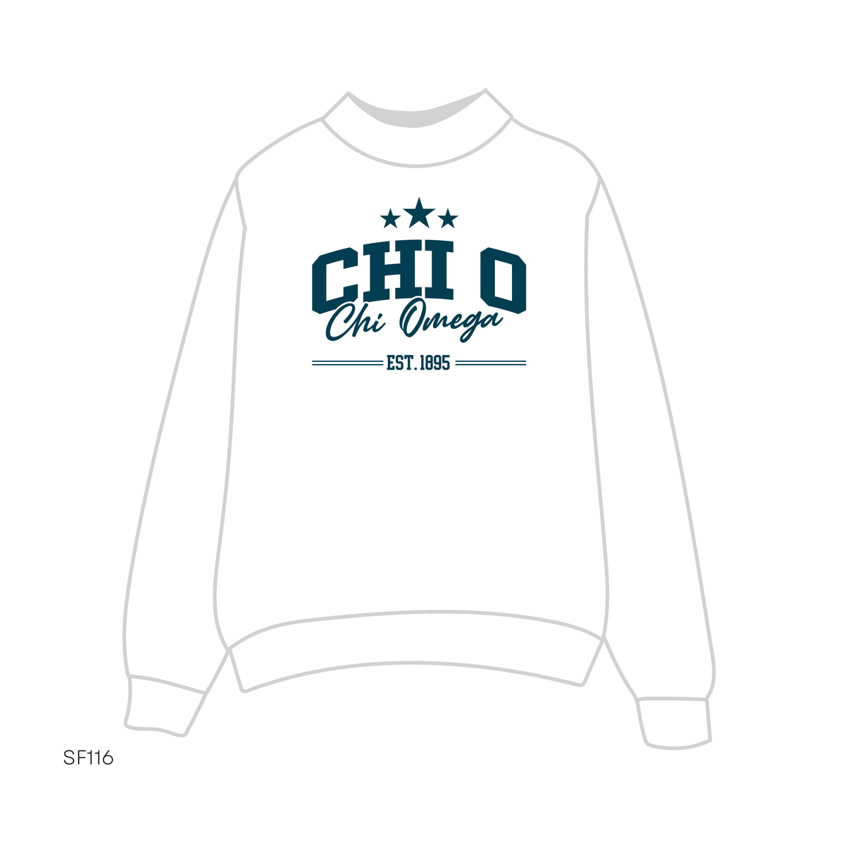SF116 Mockneck White