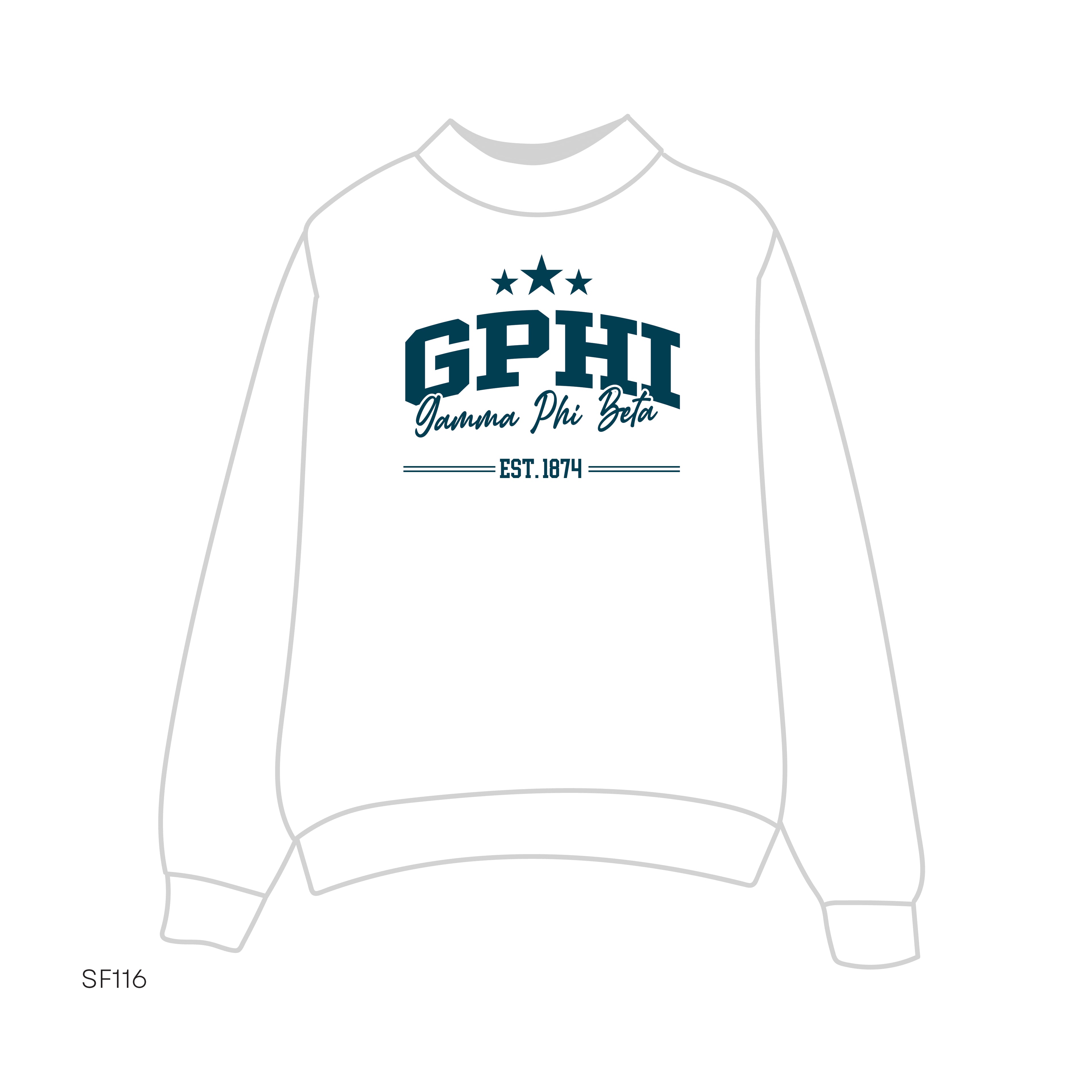 SF116 Mockneck White