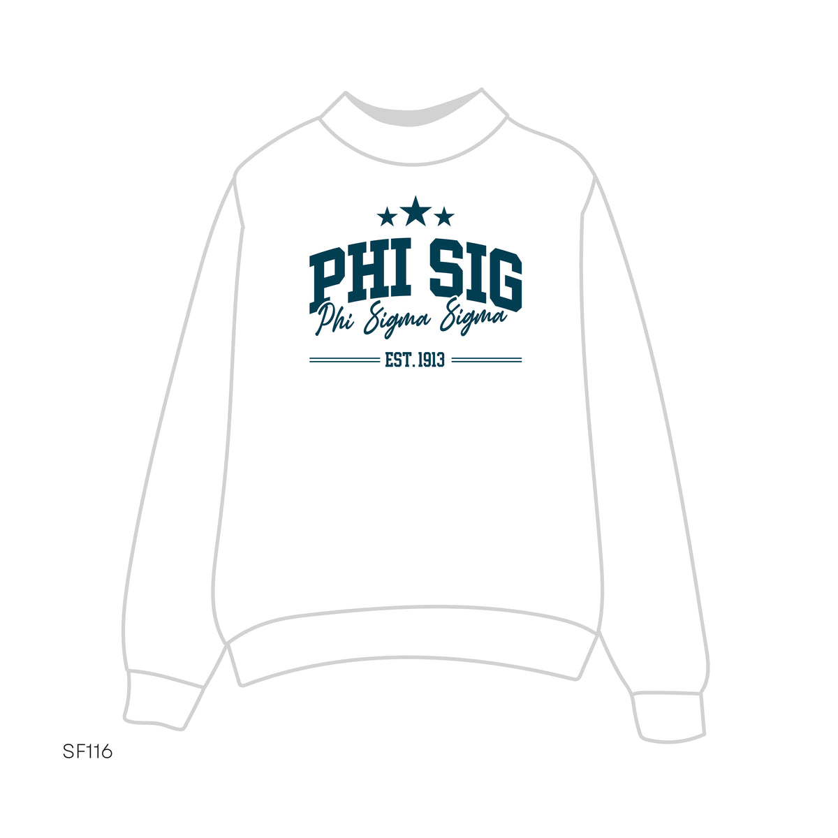 SF116 Mockneck White