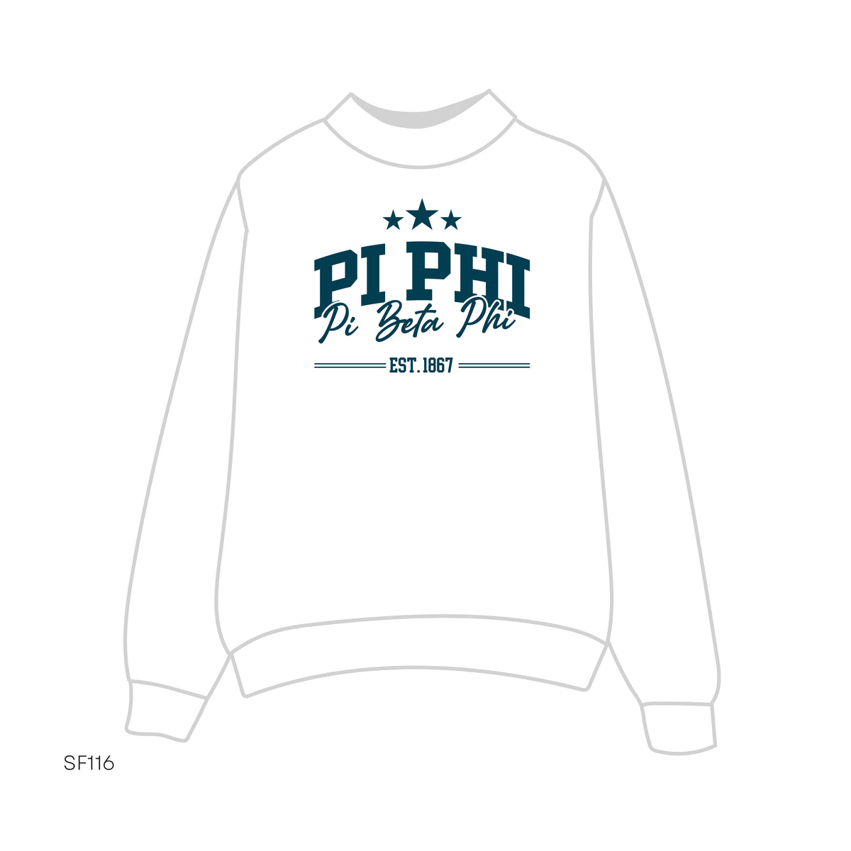 SF116 Mockneck White