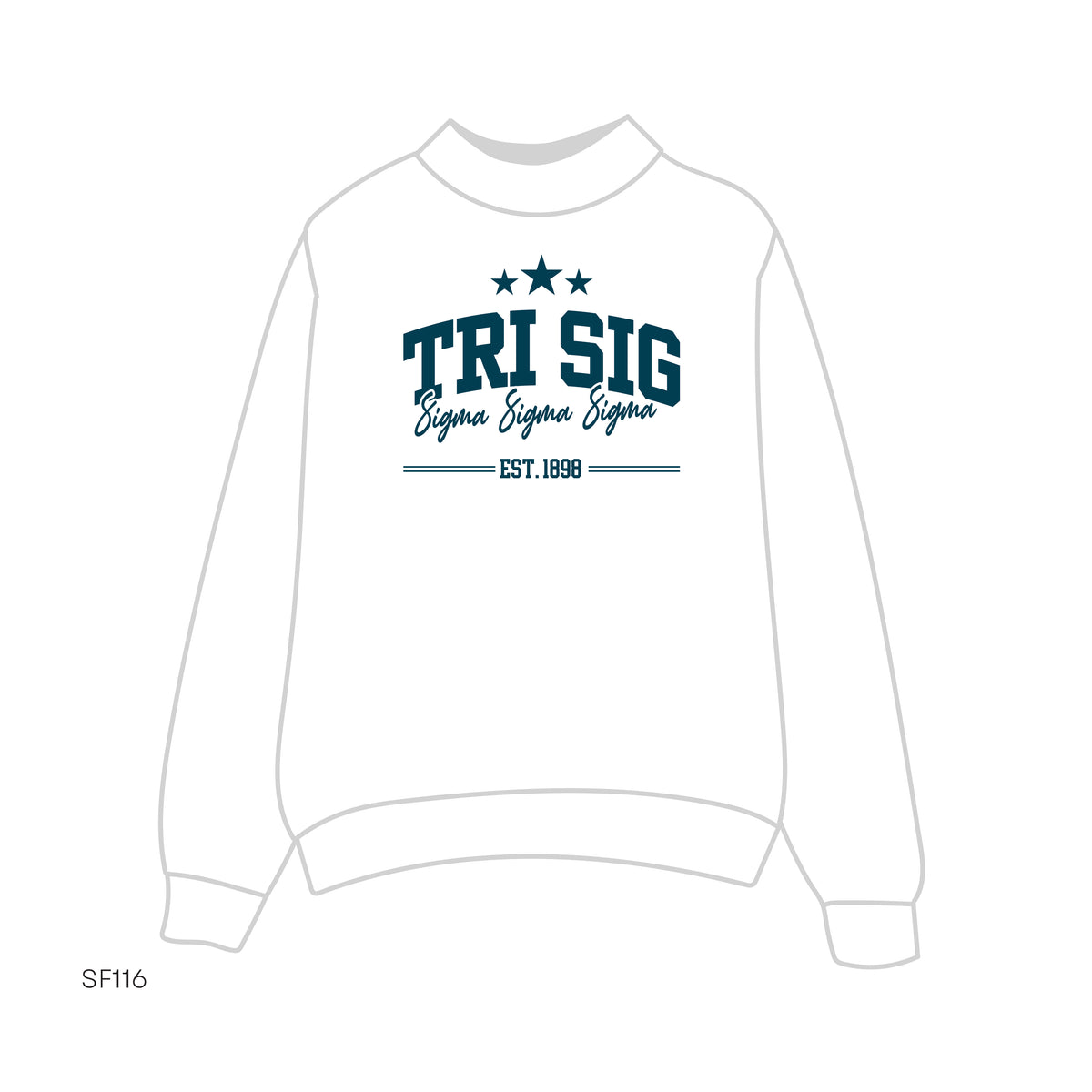 SF116 Mockneck White