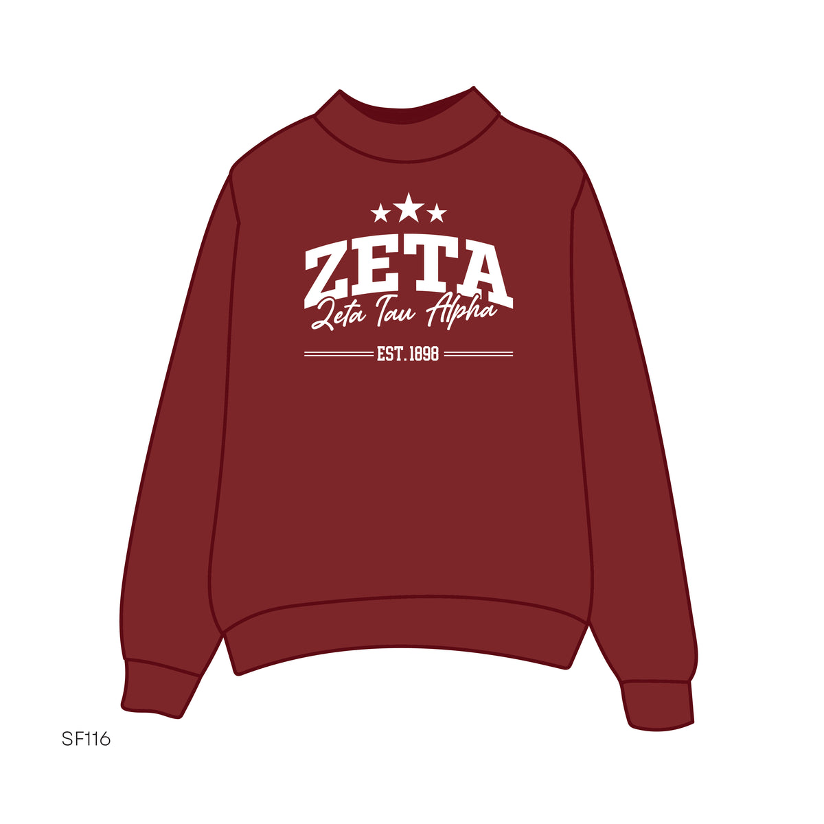 SF116 Mockneck Red