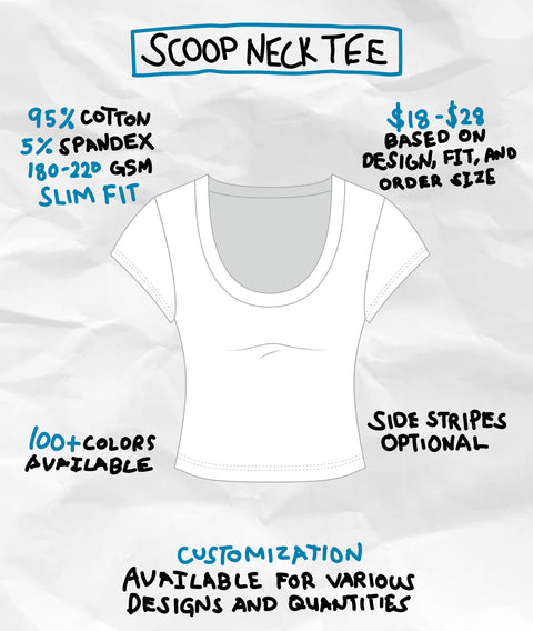SCOOP NECK TEE