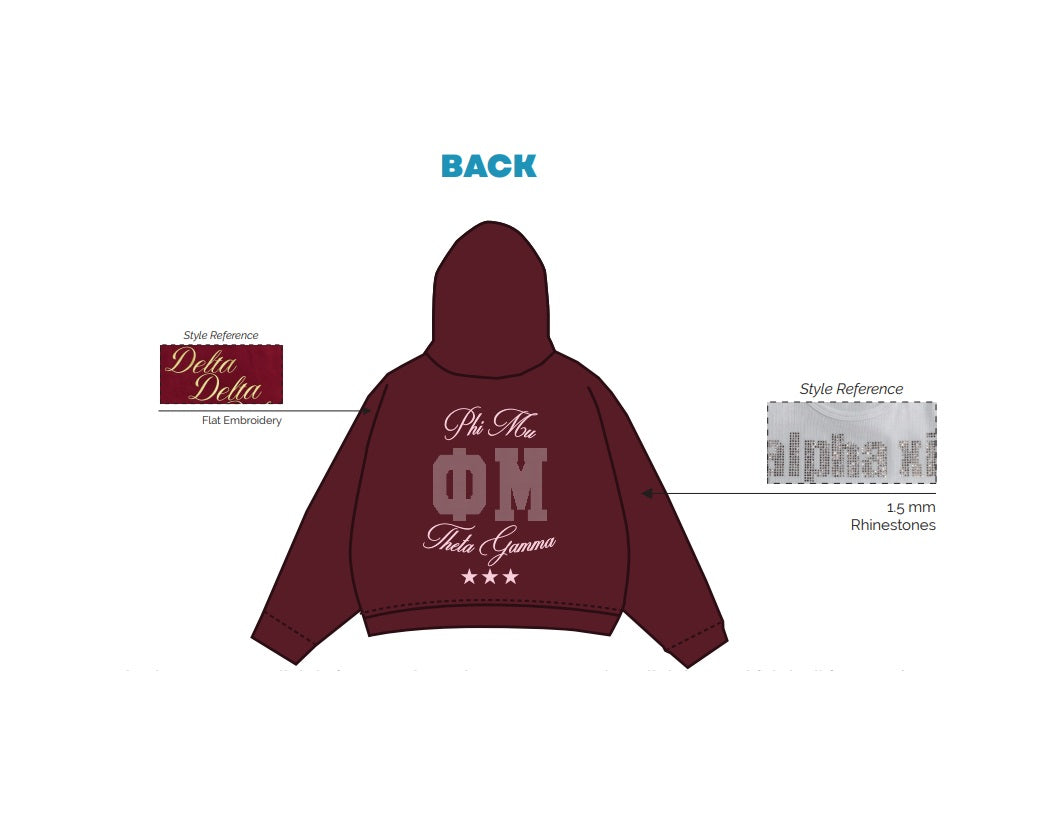 H3G-2036 - Florida International University - Phi Mu Zip Up Hoodie