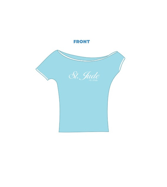 H3G-2344  - University of Iowa - Delta Delta Delta Off Shoulder Tee