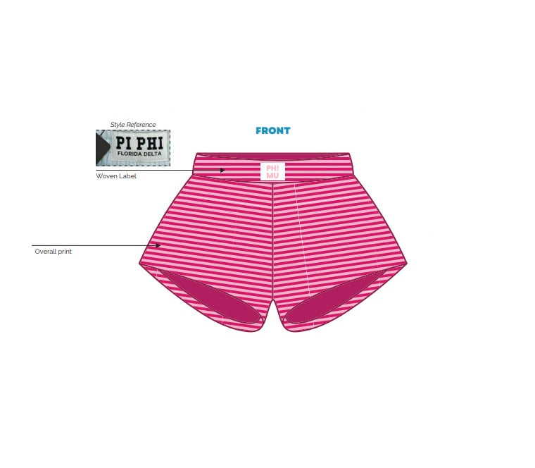 H3G-2488 - University of Memphis - Phi Mu Booty Shorts