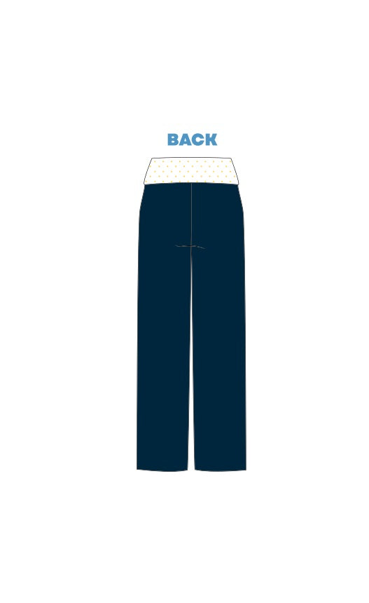 H3G-2567 - University of Pennsylvania - Chi Omega Fold Over Wide Leg Pants