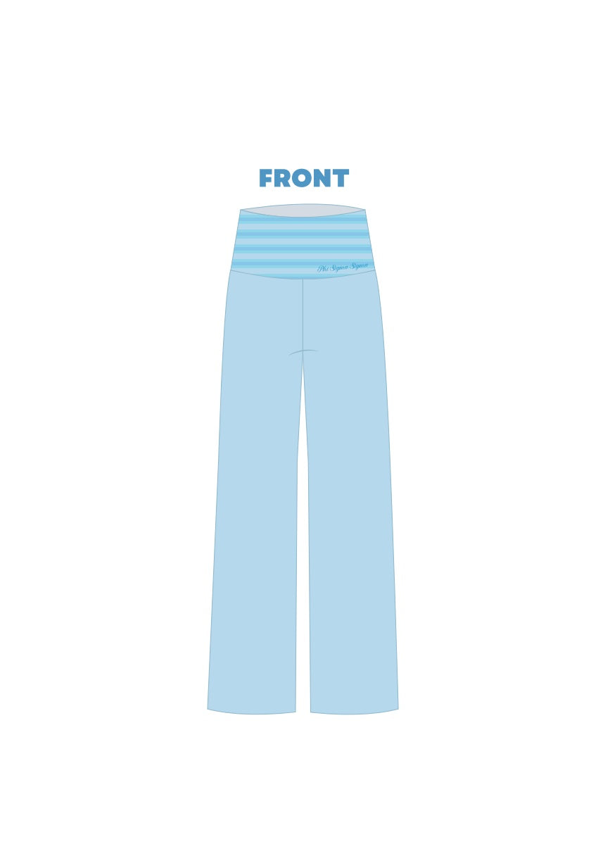H3G-2629 - Saint Joseph's University - Phi Sigma Sigma Fold-Over Wide Leg Pants