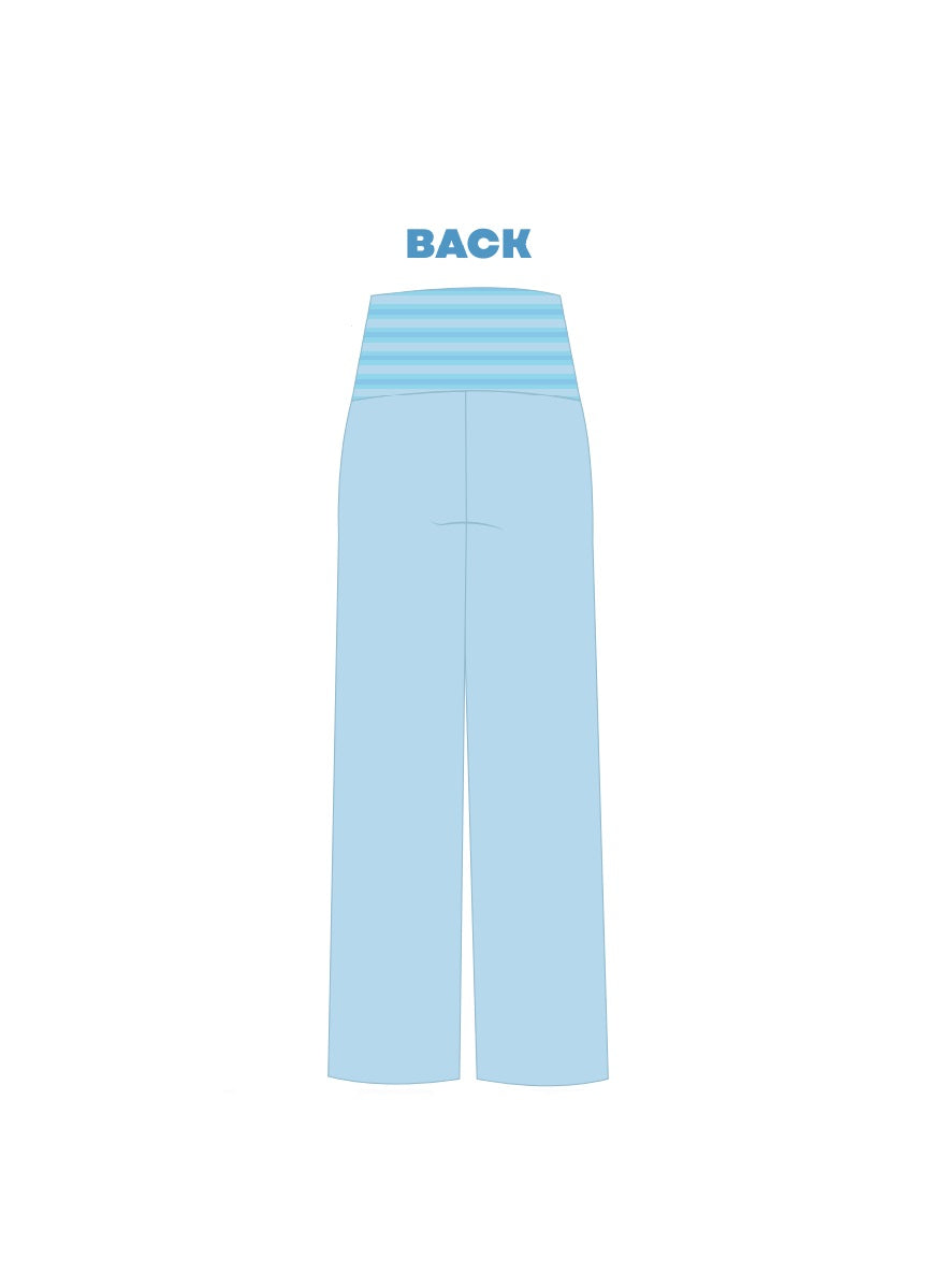 H3G-2629 - Saint Joseph's University - Phi Sigma Sigma Fold-Over Wide Leg Pants