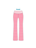 H3G-2633 - Western Kentucky University - Delta Zeta Fold Over Flared Pants (Pink)
