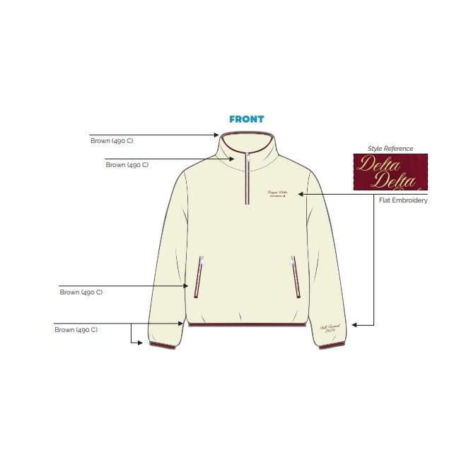 H3G-2678 - University of Michigan - Kappa Delta QUARTER ZIP