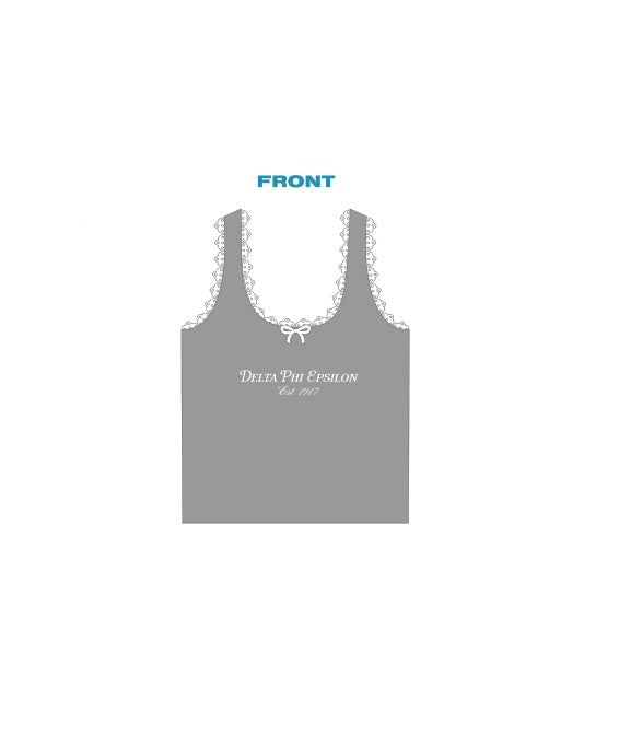 H3G-2684 - Rochester Institute of Technology - Delta Phi Epsilon LACE BOW TANK