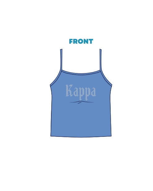 H3G-2738 - Dartmouth College - Sorority Strappy Tank- Rhinestones