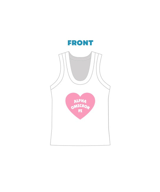 H3G-2739 - Clemson University - Alpha Omicron Pi High Scoop Neck Tank