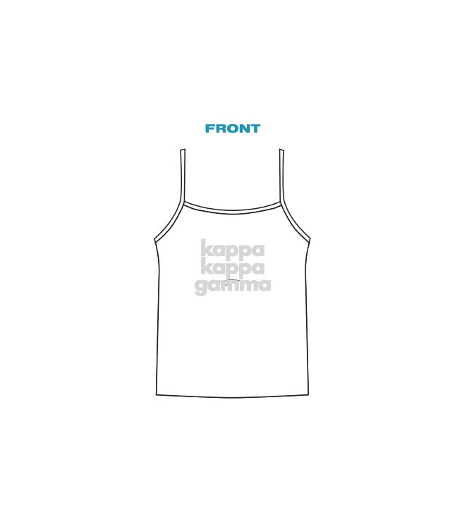 H3G-2738 - Dartmouth College - Sorority Kappa Strappy Tank - RHINESTONE