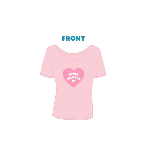 H3G-2739 - Clemson University - Alpha Omicron Pi Slouchy Tee