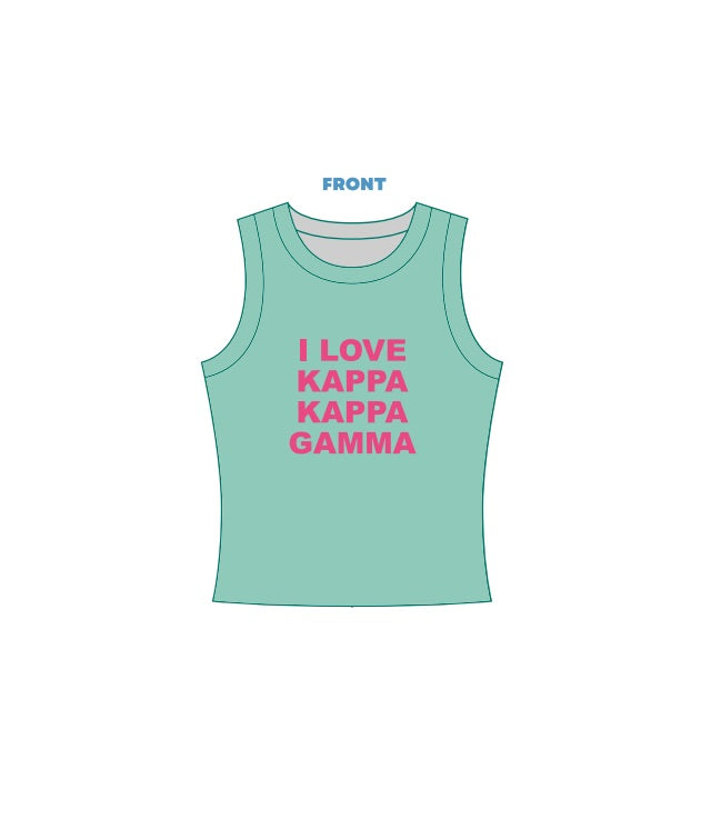 H3G-2738 - Dartmouth College - Sorority ROUND NECK TANK- SCREENPRINT