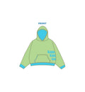 H3G-2738 - Dartmouth College - Sorority Hoodie (Light Green) - Screen Print + Sublimated Hood Lining