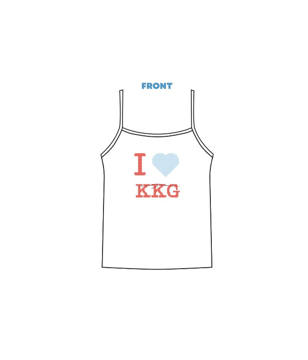 H3G-2738 - Dartmouth College - Sorority KKG Tank - RHINESTONE
