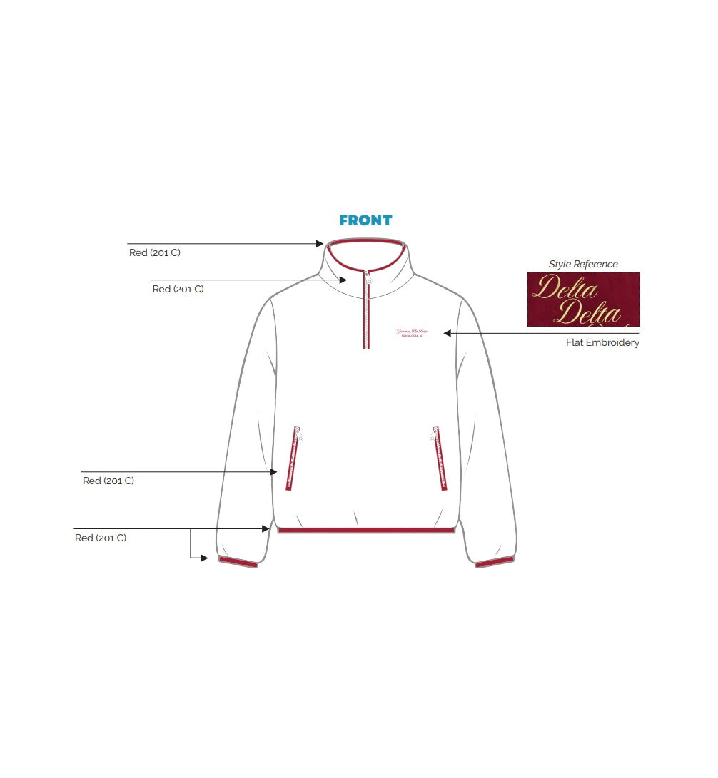 H3G-2871 - University of Alabama - Gamma Phi Beta Quarter Zip