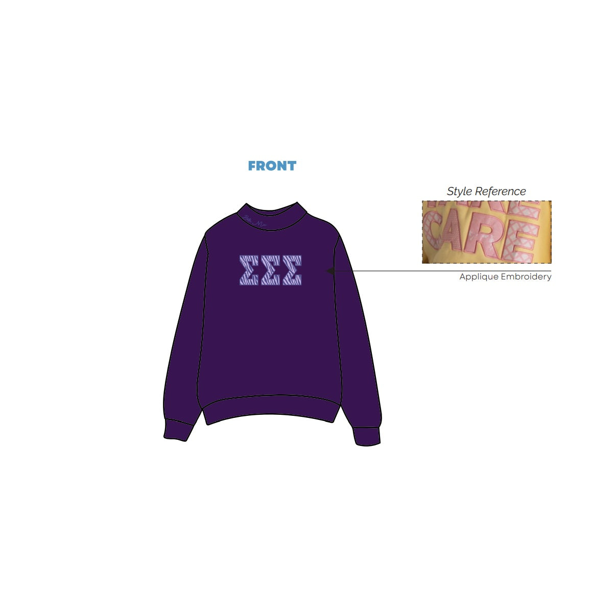 H3G-2867 - University of Central Oklahoma - Sigma Sigma Sigma Mockneck