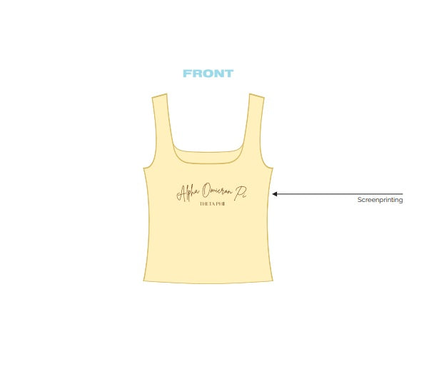 H3G-2278-Clemson University-Alpha Omicron Pi-Square Neck Tank