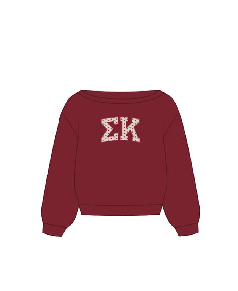HG-0743 - College of Charleston - Sigma Kappa Off Shoulder Sweatshirt