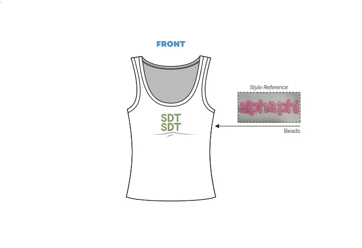 H3G-2922-University of Miami-Sigma Delta Tau-LOW SCOOP NECK TANK - FULL LENGTH