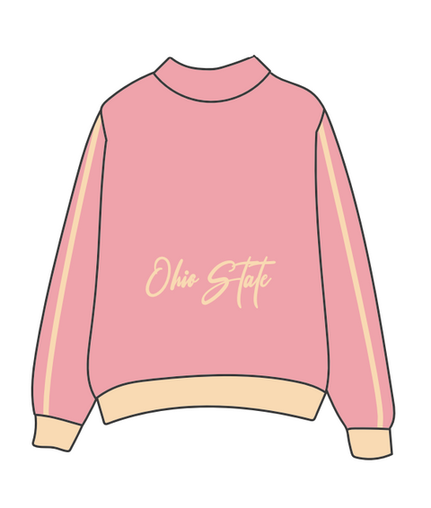 The Ohio State University - Alpha Chi Omega Pink Mockneck