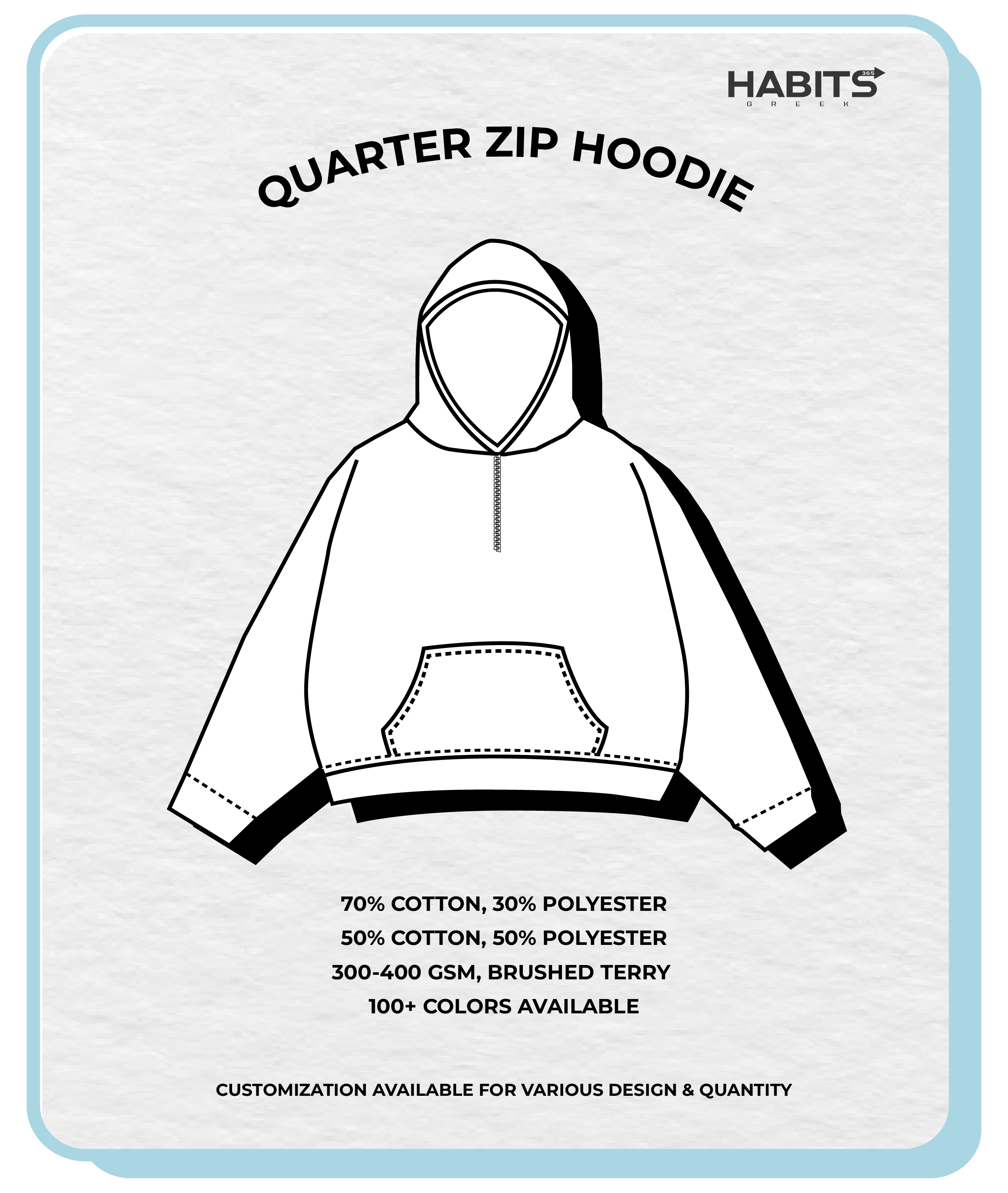 QUARTER-ZIP HOODIE (FULL LENGTH)