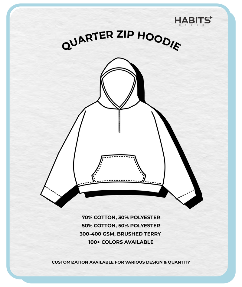 QUARTER-ZIP HOODIE (FULL LENGTH)